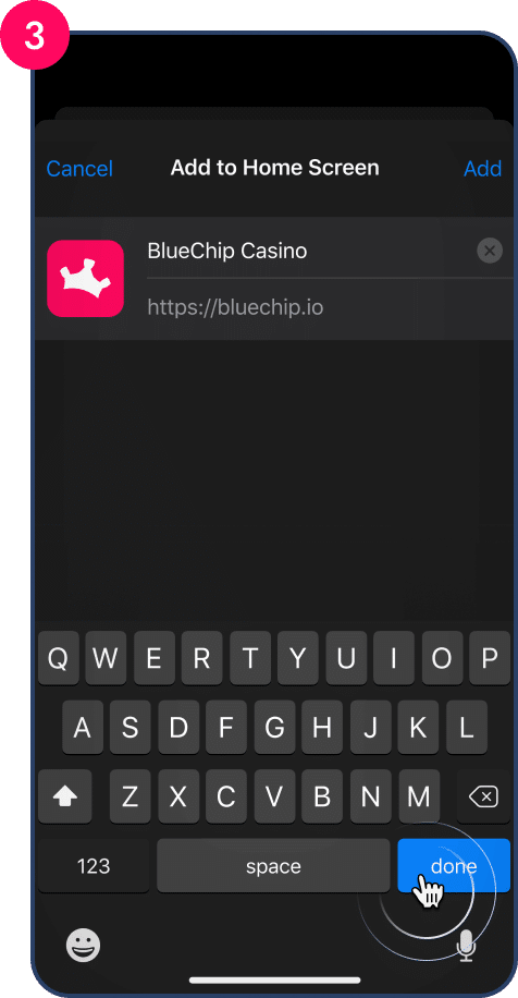 bluechip ios app installation step 3